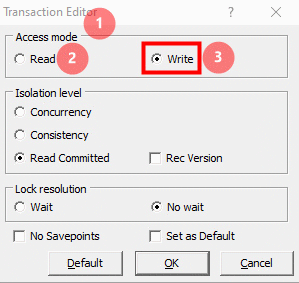 Рис. Г.1. Диалоговое окно Transaction Editor